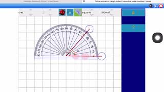 Measuring angles using an online protractor