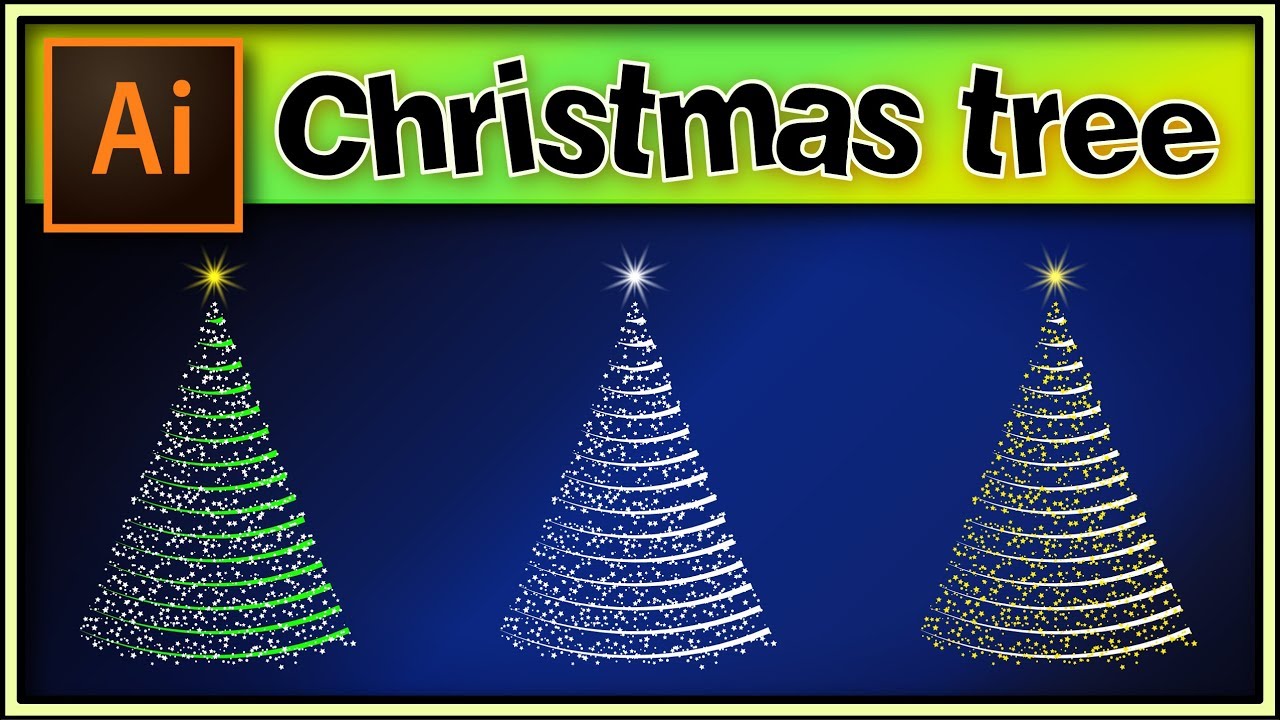рџћ Christmas Tree рџћ Illustrator Tutorial рџњџ Glowing Youtube