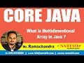 Core Java Tutorials | What is Multidimentional array in Java ? | Mr.Ramachandra