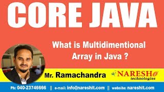 Core Java Tutorials | What is Multidimentional array in Java ? | Mr.Ramachandra