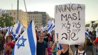 Más de 550.000 israelíes toman las calles previo a "semana crucial" para su democracia