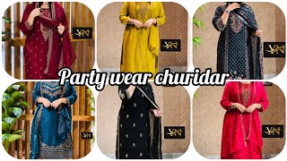 party wear churidar collection/embroidery work churidar collection/new churidar collection/2024