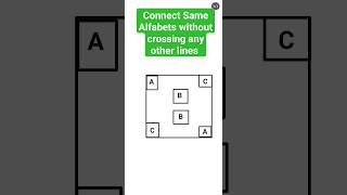 Connect Same Alfabets without crossing any other lines #iqtest #shorts #puzzle