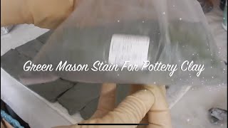 Making Green Mason Stain Marbled Agateware to Color Clay !