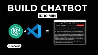 Build a Python GPT Chatbot in 10 mins(Telugu)| Open AI | Python | Chat GPT 3.5 Model