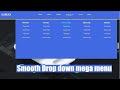 Drop down mega menu in html and CSS only