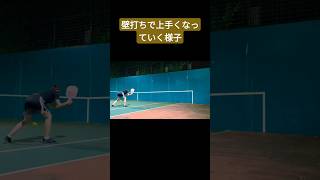 壁打ちで上手くなっていく様子　 #pickleball #ピックルボール