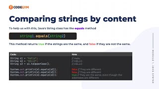 String compare Equals Java | CodeGym University Course