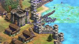 Age of Empires 2 DE - 4v4 EPIC FORTIFICATIONS | Multiplayer Gameplay