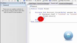 How to make a password protected form on vb 2008