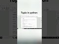 tuple in python #tuple #python #pythonprogramming #pythontutorial #pythonprojects #pythonstatus