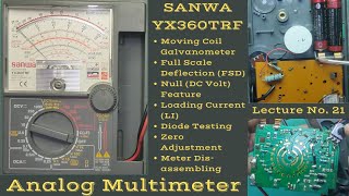 SANWA Model YX360TRF Multimeter/Multitester - Overview and Operation (Urdu/Hindi) Lecture No. 21