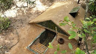 Building The Most Beautiful Secret Underground Bamboo House By Ancient Skills