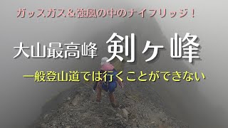 絶賛崩落中！【大山最高峰 剣ヶ峰】一般登山道ナシ！ガッスガス＆強風でのナイフリッジ歩き #大山 #剣ヶ峰 #紅葉 #三ノ沢