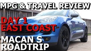 MPG \u0026 Real life Porsche Macan Travel review - Road trip Therapy for depression - Porsche Macan S