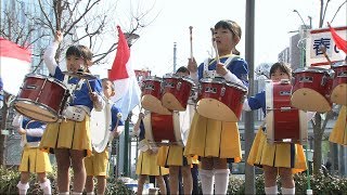 1年で最も火災が多い時期…春の火災予防運動スタート　岡山駅前で園児らがセレモニー