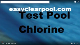 Check your swimming pools chlorine level with DPD Powder and Reagent