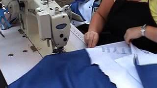 Umbrella canopy sewing film