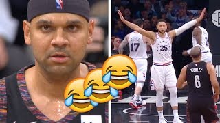 Jared Dudley AIRBALL and Ben Simmons REACTION!