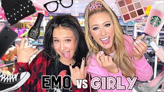 EMO 🖤⛓ VS GIRLY 💗✨ TARGET SHOPPING CHALLENGE!