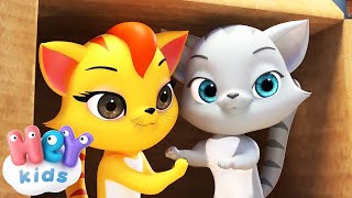 Un gatito blanco y gris 🐱 Canciones de niños - HeyKids Español