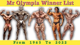 Mr Olympia Winner List All Time From 1965 To 2022