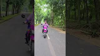 #Saturdaymorningride #kawasaki  #ksr #pink #purple #lampumerah