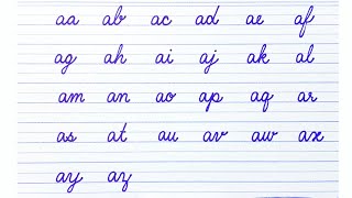 How to write English cursive writing | Join letters connections a a-z | Cursive handwriting tutorial