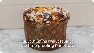 ขนมปังปาเน็ตโทน พักแป้งรอบเดียว One time proofing ( 1 day) Panettone Christmas bread ขนมปังคริสต์มาส