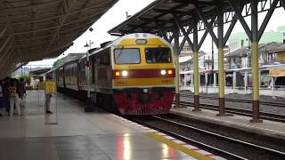 บรรยากาศสถานีรถไฟศรีสะเกษ เที่ยวสุดท้ายของขบวนรถด่วน(โควิด) ขบวนที่ 9072 อุบลราชธานี-กรุงเทพ