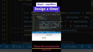 Timer using useeffect in react #shorts