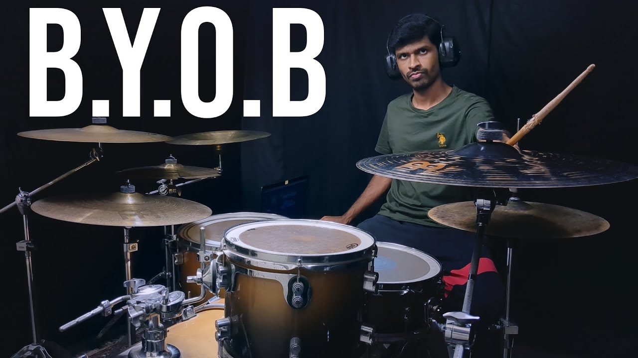 System Of A Down - B.Y.O.B Drum Cover Played Using A Single Pedal - YouTube