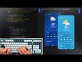 ASMR Programming Android - Coding Weather App in Android - No Talking