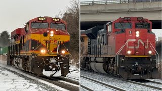 Railfanning the CN Halton \u0026 CPKC Mactier subs (DEC 23, 2024)