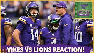 VIKINGS POSTCAST: Darnold \u0026 Vikings Offense SHRINKS Under Big Stage In Detroit, 31-9