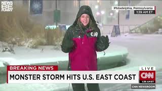 Best Live News Bloopers In Snow !!!