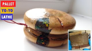 Yo-Yo made from pallet wood - wood turning