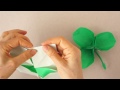 origami shamrock trébol paso a paso