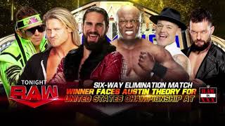 WWE RAW January 16, 2023 Six Pack Elimination Match Official Match Card