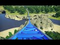 deadly waves down roller coaster – planet coaster