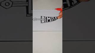 menggambar Nama Dimas #drawing #shortvideo #art #nandaarts #gambar