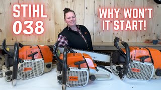 Chainsaw Will Not Start ⭐️ Vintage Stihl 038 Diagnostics And Repairs