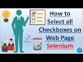 Selecting multiple checkboxes in Selenium | Pradeep Nailwal