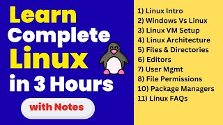 Learn Linux in 3 Hours 🔥 Full Crash Course for Beginners | Linux for DevOps, Cloud & SysAdmin