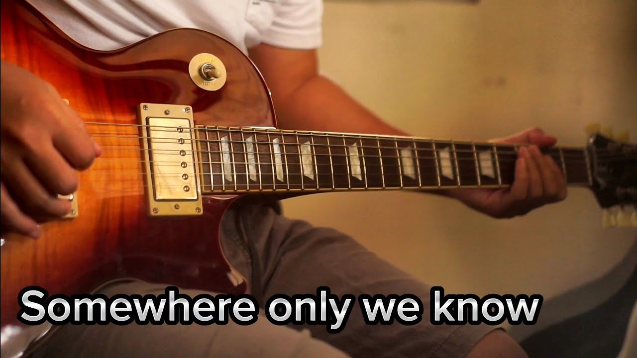 Somewhere Only We Know Keane Guitar Cover Youtube Music