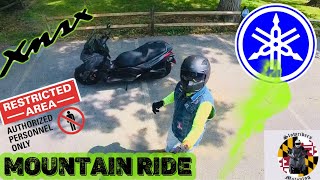 YAMAHA XMAX 300 Riding Adventure To The Mountains And Into Restricted Area/Motovlog With Insta360 X3