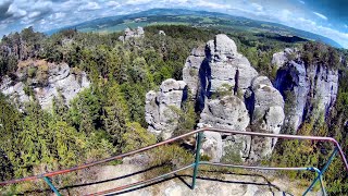 Hruboskalsko-  rock town in  Bohemian paradise. Hrubá Skála and Valdštejn Castle