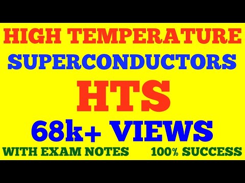 HTS HIGH TEMPERATURE SUPERCONDUCTORS WITH EXAM NOTES