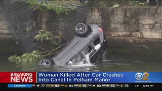 Woman Dies After Car Plunges Into Canal In Pelham Manor