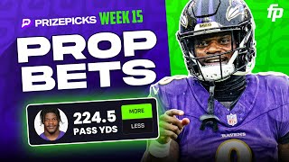 NFL PrizePicks Early Look (10 Bets) Prop Picks for Week 15 + Same Game Parlay!